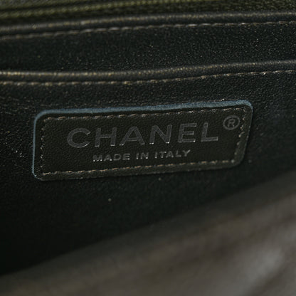 Chanel Metallic Caviar Quilted Mini Square Flap Dark Charcoal 5 of 8