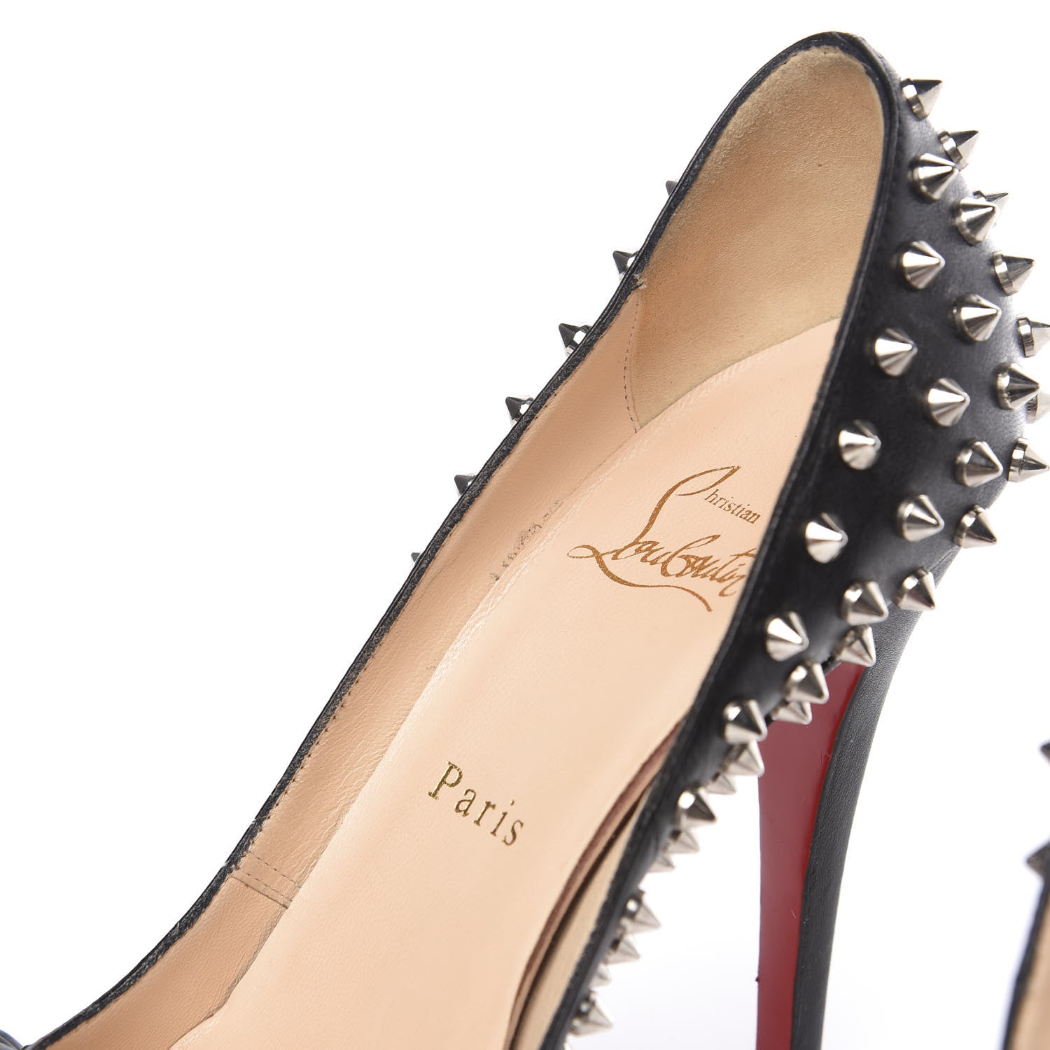 Christian Louboutin Nappa Very Prive Spikes 120 Pumps 36.5 Black 8 of 11