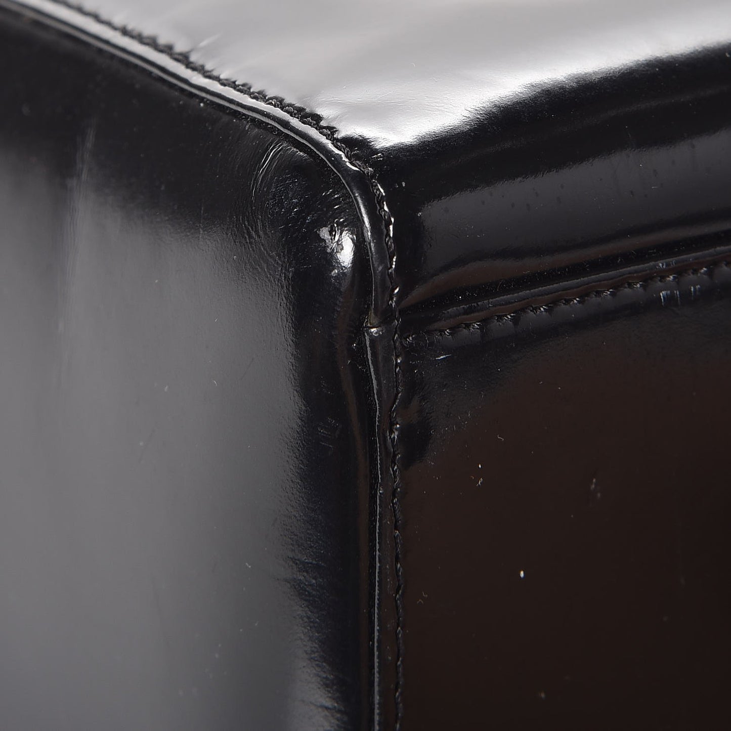 Glazed Calfskin Large Lady Dior Black
