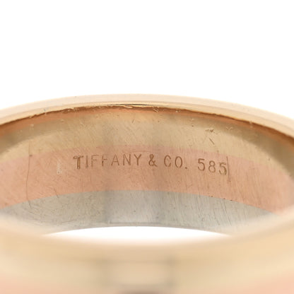 Tiffany 14K Rose White Yellow Gold Wide Band Ring 49 5 4 of 4