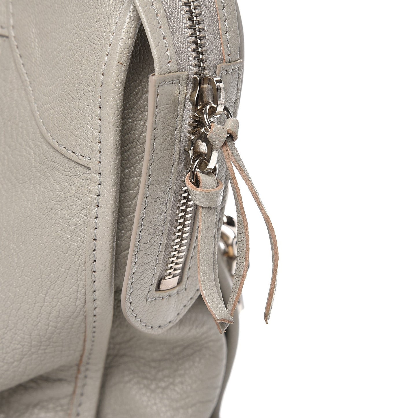 Chevre Gold Metallic Edge Hardware City Gris Glace