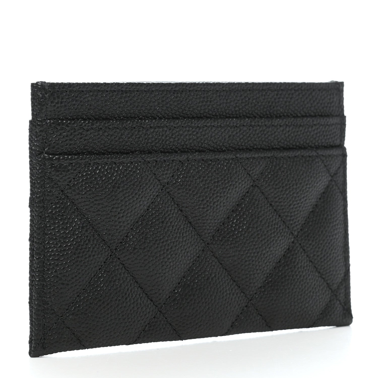 Chanel Caviar Quilted Vintage Mademoiselle Card Holder Black 3 of 9