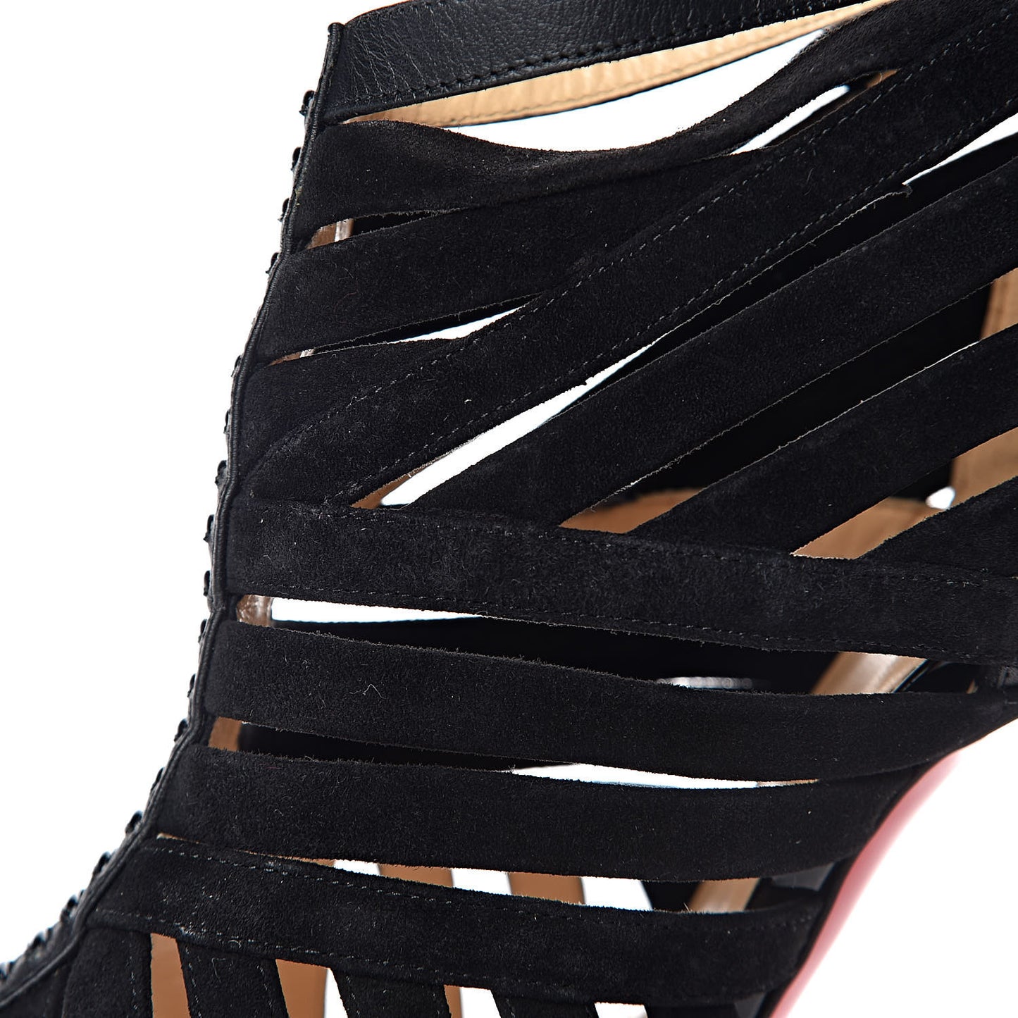 Suede Calfskin Patent Karina 120 Booties 39.5 Black