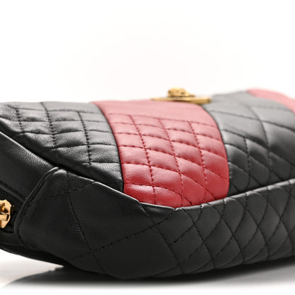 Versace Nappa Barocco Quilted Vanitas Medea Belt Bag Black Red White 9 of 14