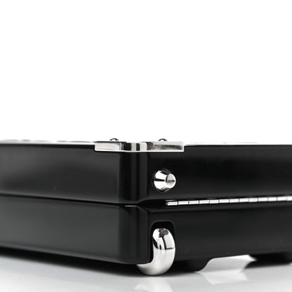 Chanel Plexiglass Metallic Lambskin Evening In The Air Mini Trolley Minaudiere Clutch Black Silver 8 of 9