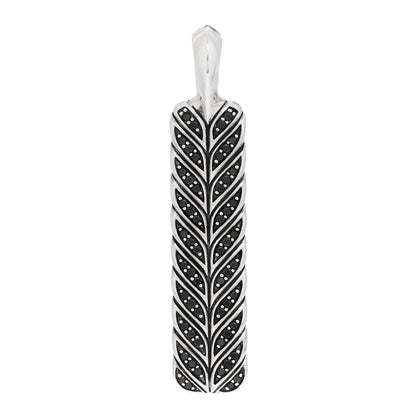 David Yurman Sterling Silver Black Diamond Chevron Ingot Tag Pendant 1 of 4