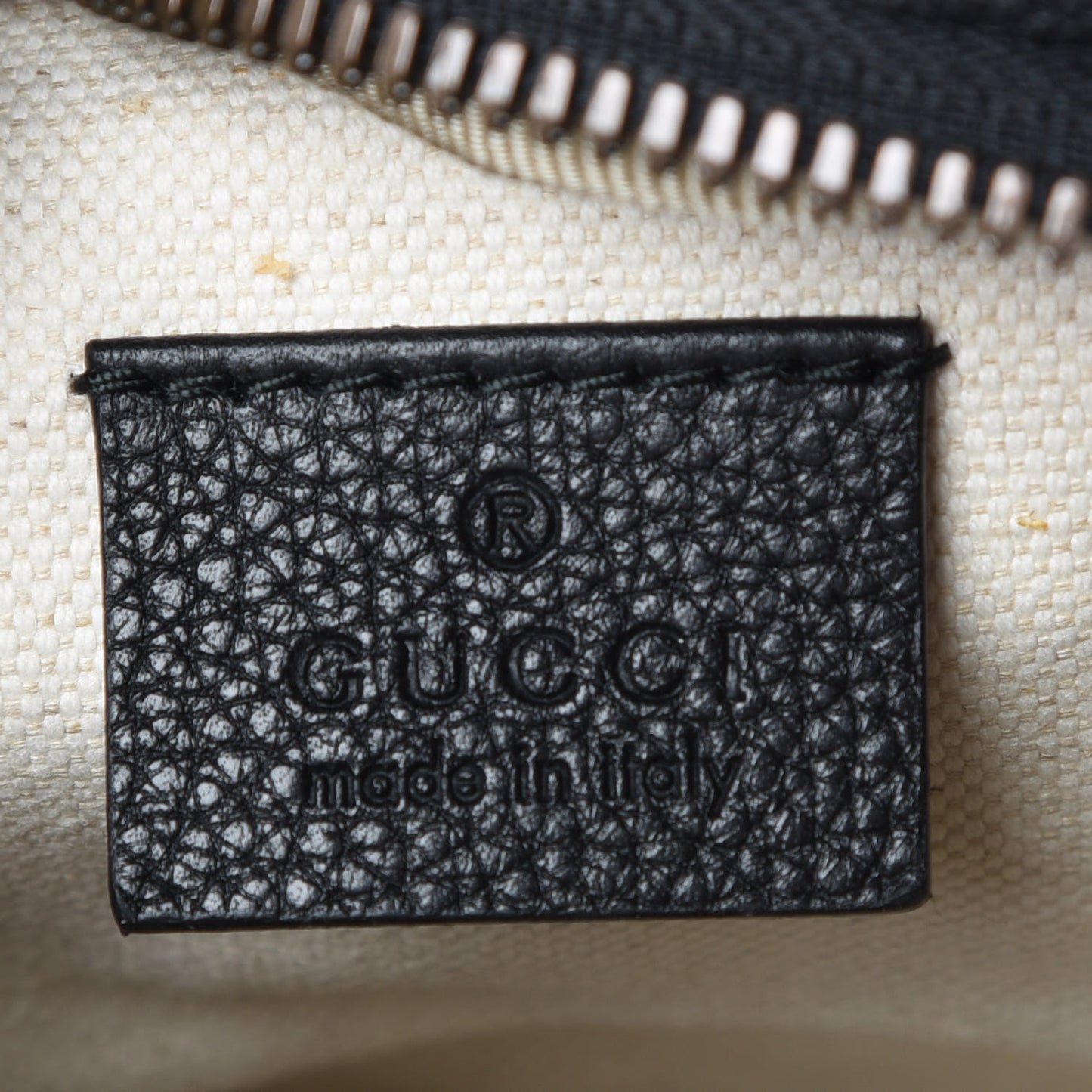 Grained Calfskin Small Logo Belt Bag Black