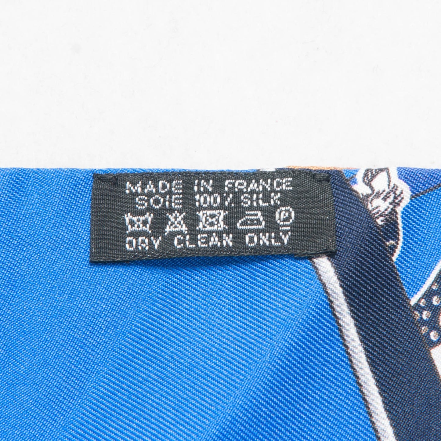 Silk Carre En Carres Maxi Twilly Marine Klein Brun