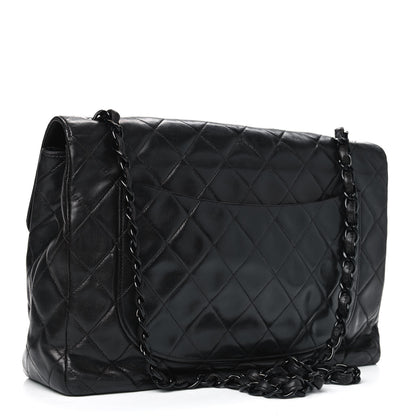 Chanel Lambskin Quilted Jumbo Single Flap So Black 2 of 5