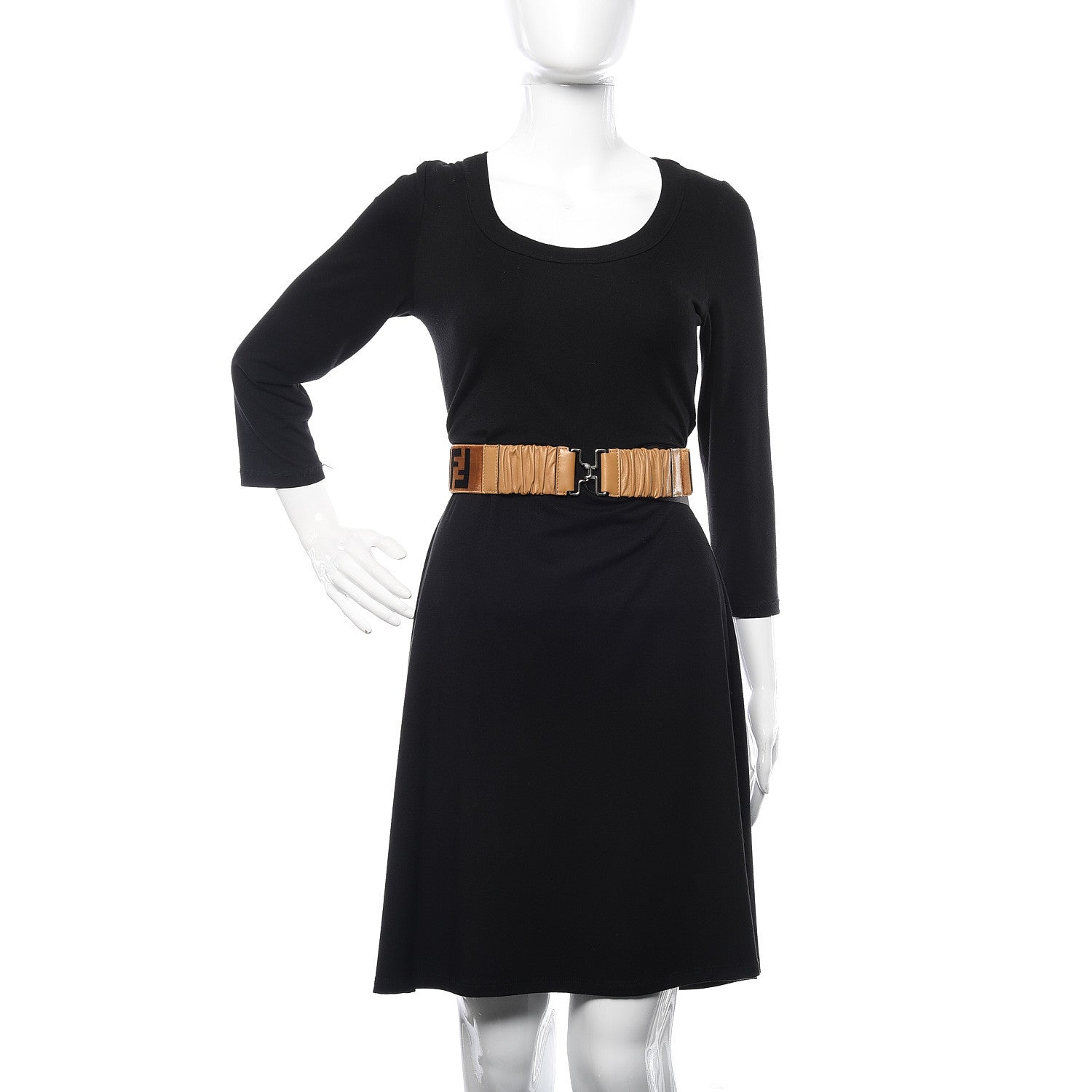 Fendi Velvet FF Belt 75 30 Tobacco 2 of 5