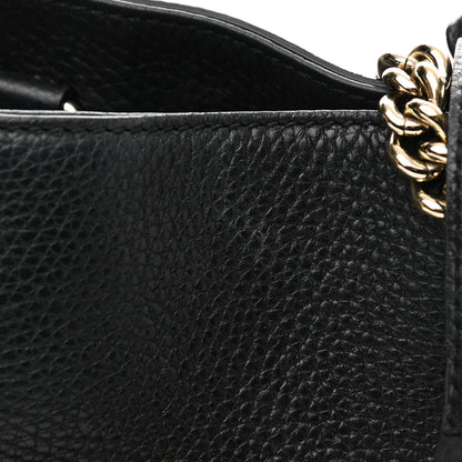 Gucci Pebbled Calfskin Medium Soho Chain Shoulder Bag Black 11 of 13