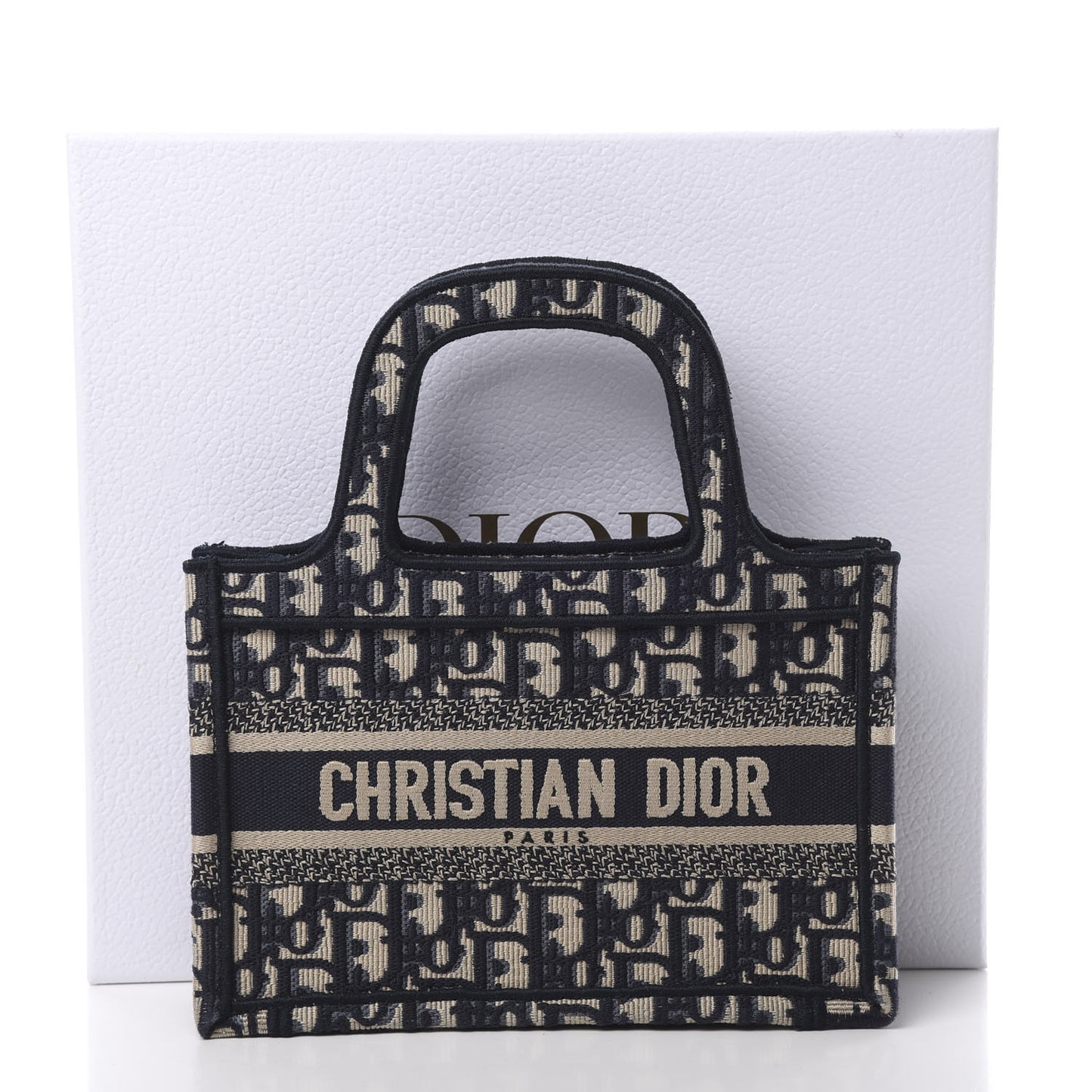 Oblique Mini Book Tote Blue Multicolor