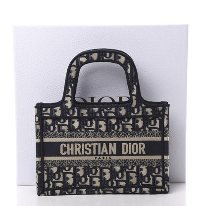 Christian Dior Oblique Mini Book Tote Blue Multicolor 11 of 11