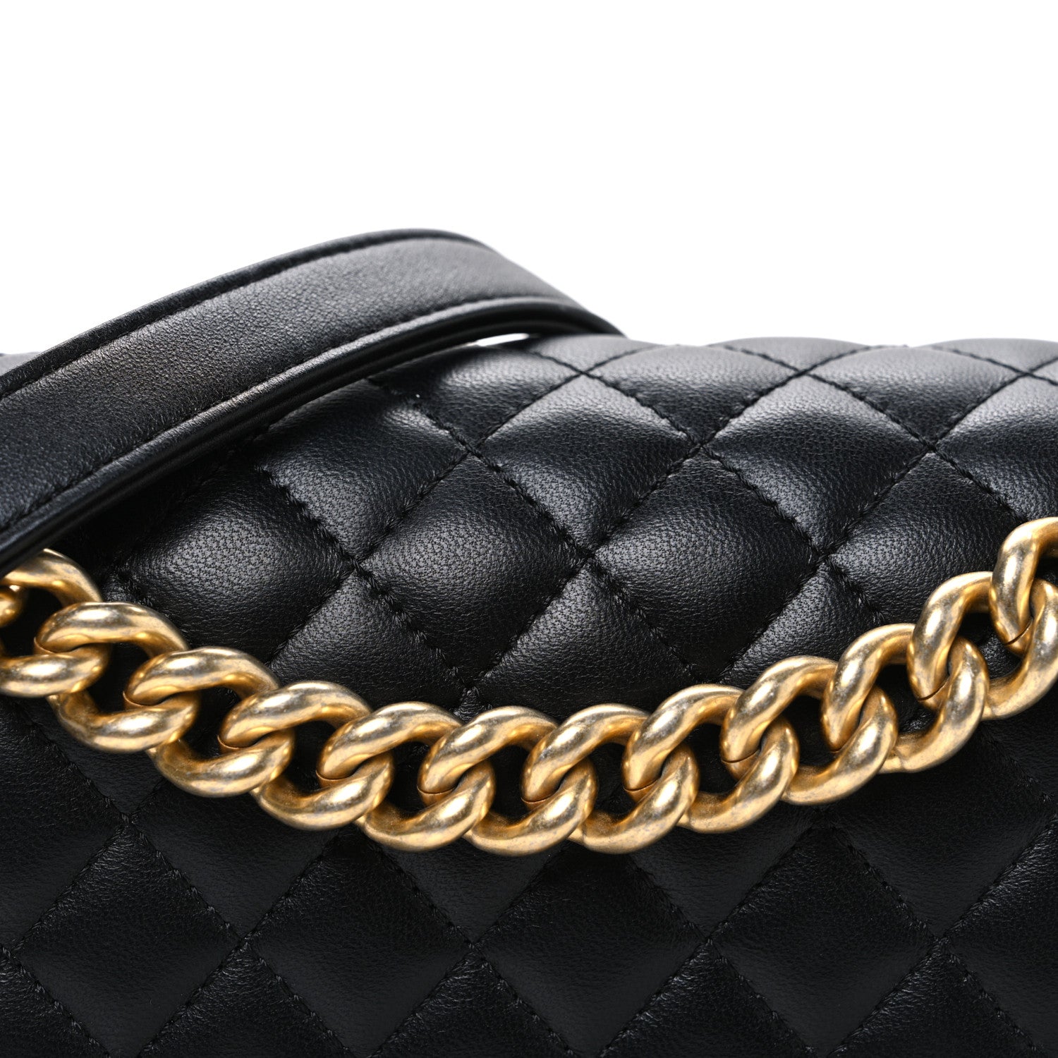 Chanel Lambskin Quilted Medium Boy Flap Black 8 of 11