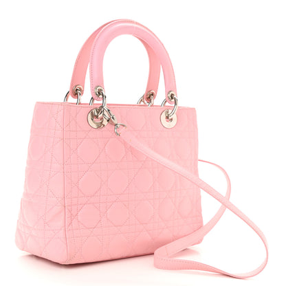 Christian Dior Lambskin Cannage Medium Lady Dior Light Pink 3 of 16