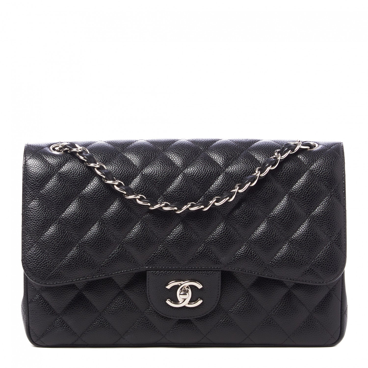 Chanel Caviar Quilted Jumbo Double Flap Black 1 of 10