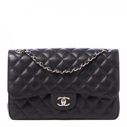 Chanel Caviar Quilted Jumbo Double Flap Black 1 of 10