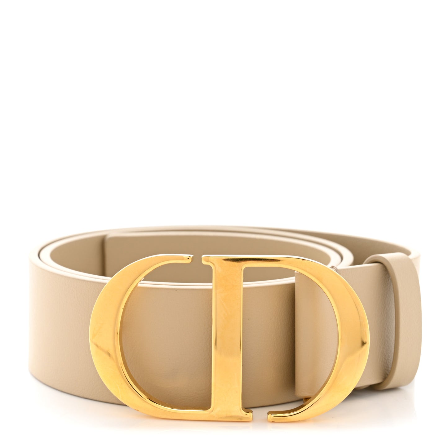 Calfskin Montaigne Belt 85 Beige