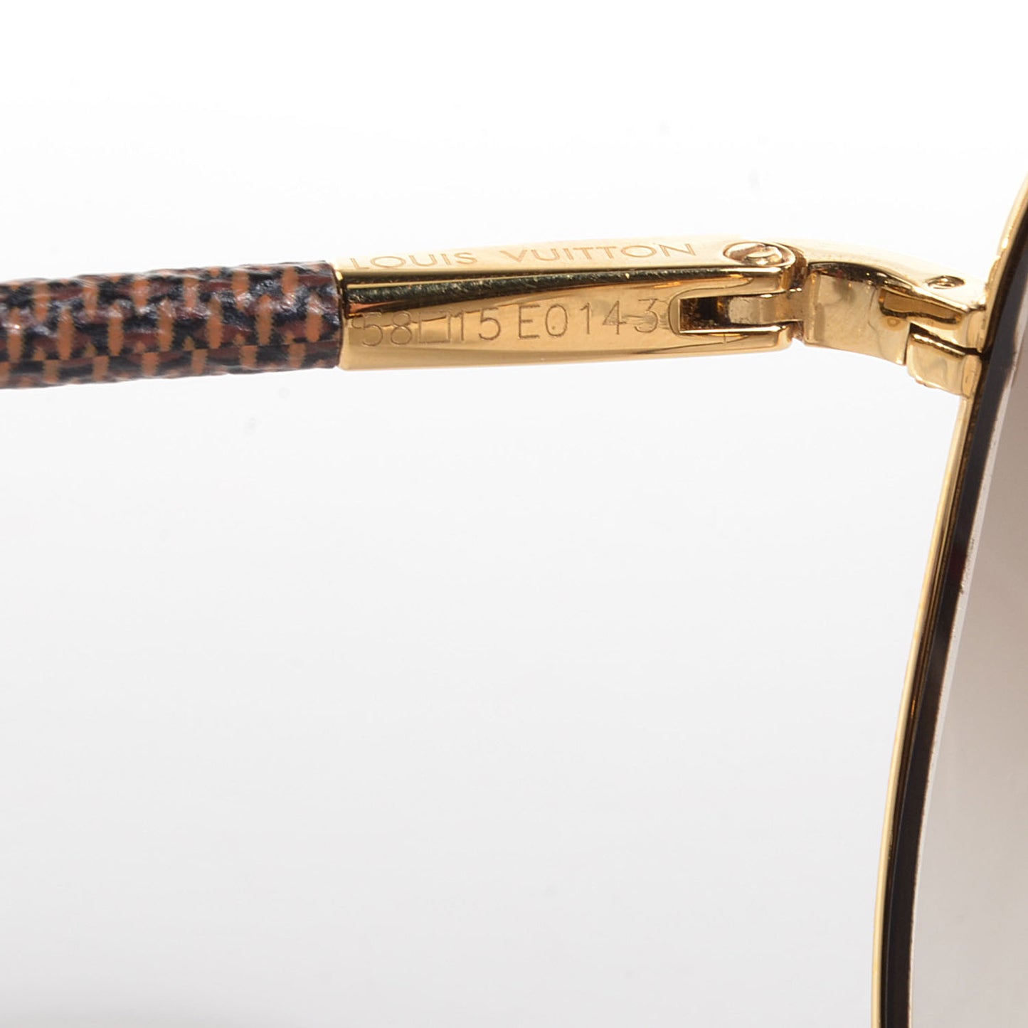 Damier Conspiration Pilote Aviator Sunglasses Z0202U Gold