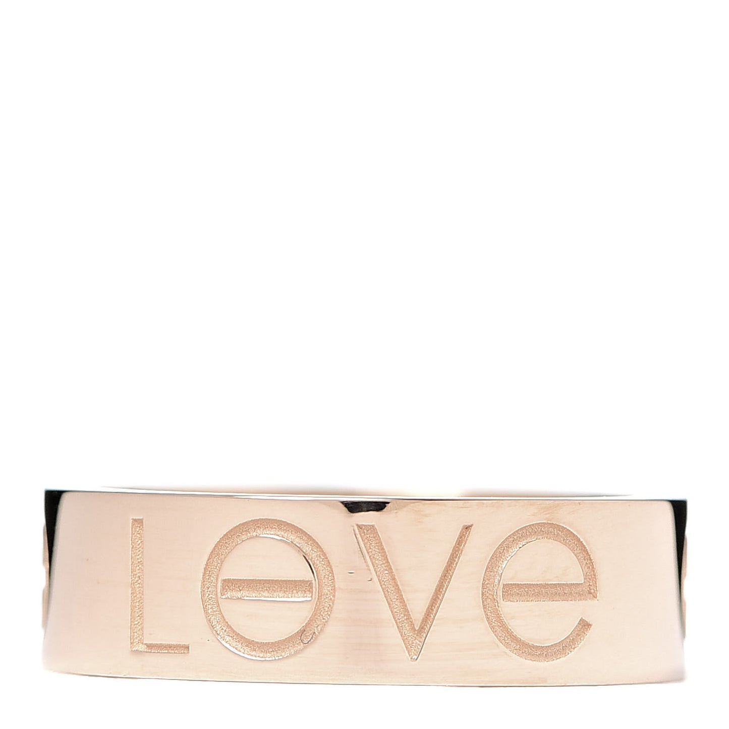 18K Pink Gold 5.5mm Engraved LOVE Ring 52 6