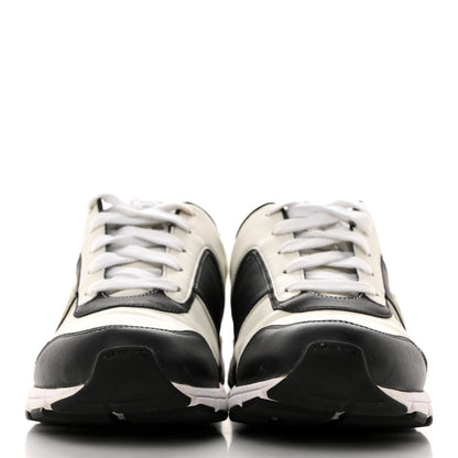 Gucci Calfskin Womens Interlocking G Sneakers 37.5 Black White 2 of 9