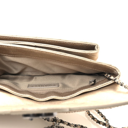 Chanel Metallic Calfskin Quilted Flap Clutch With Chain Light Gold 5 of 10
