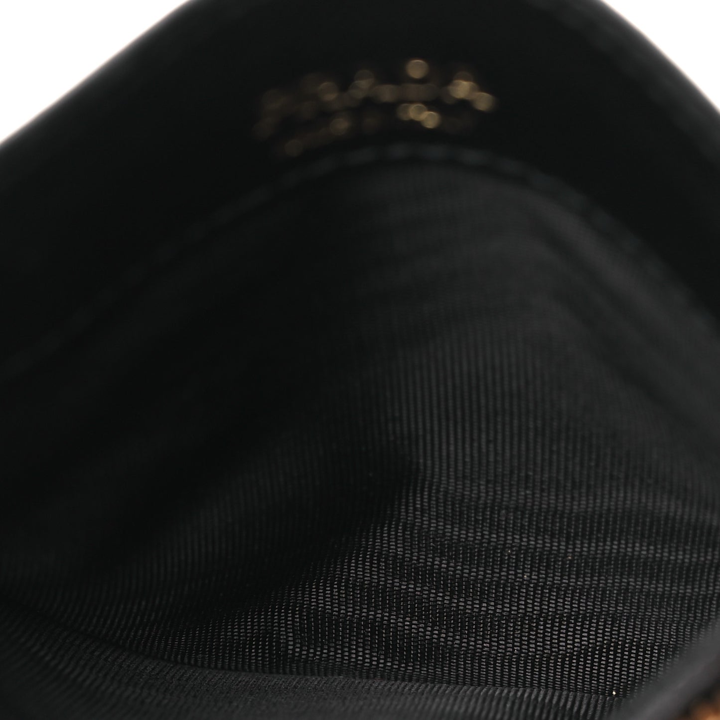 Saffiano Triangle Logo Card Holder On Strap Black