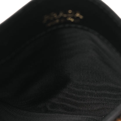 Prada Saffiano Triangle Logo Card Holder On Strap Black 4 of 9