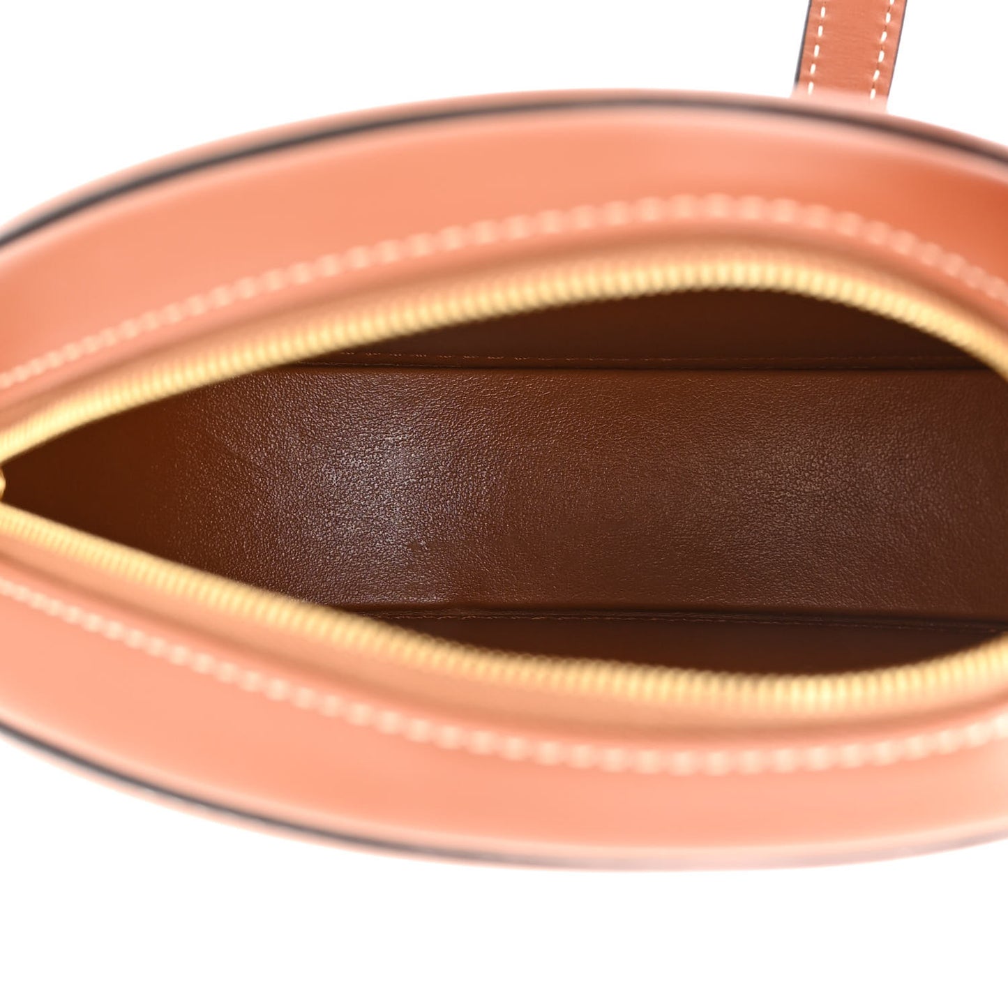 Smooth Calfskin Cuir Small Triomphe Oval Crossbody Purse Tan