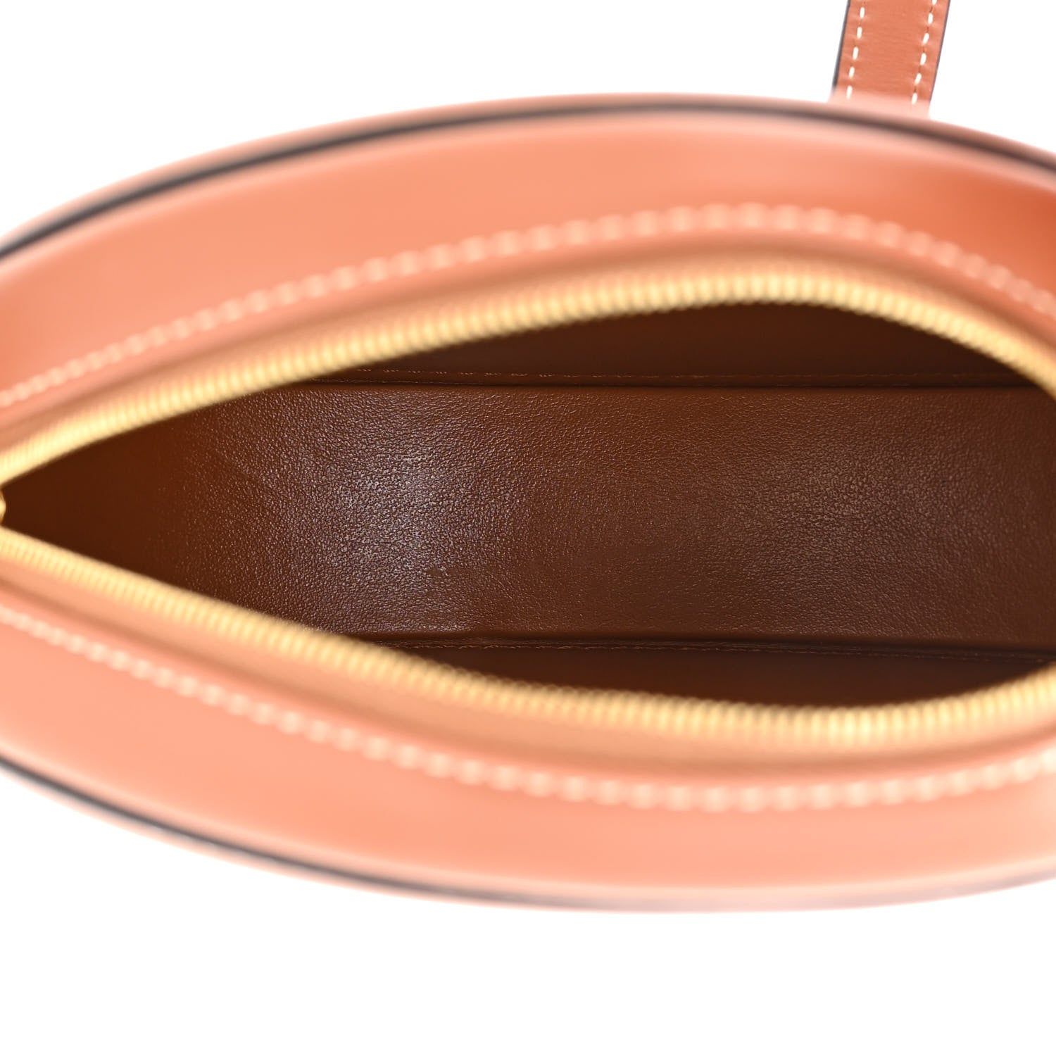 Celine Smooth Calfskin Cuir Small Triomphe Oval Crossbody Purse Tan 5 of 8