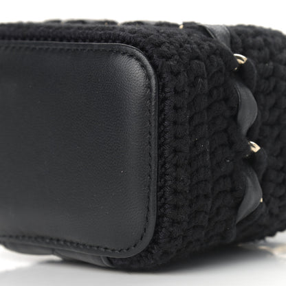 Chanel Lambskin Crochet Small Vanity Case With Chain Black 9 of 9
