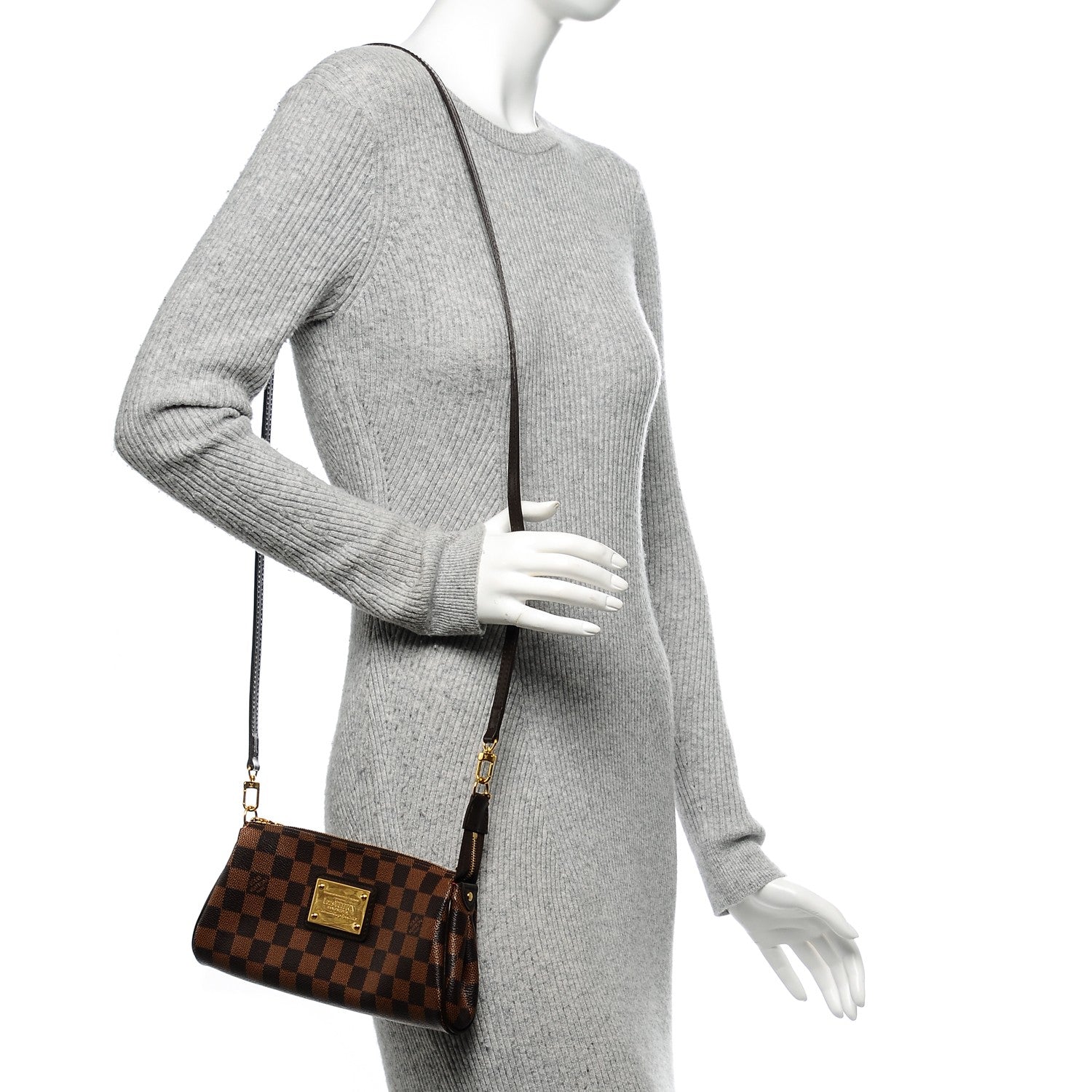 Louis Vuitton Damier Ebene Eva Clutch 2 of 5