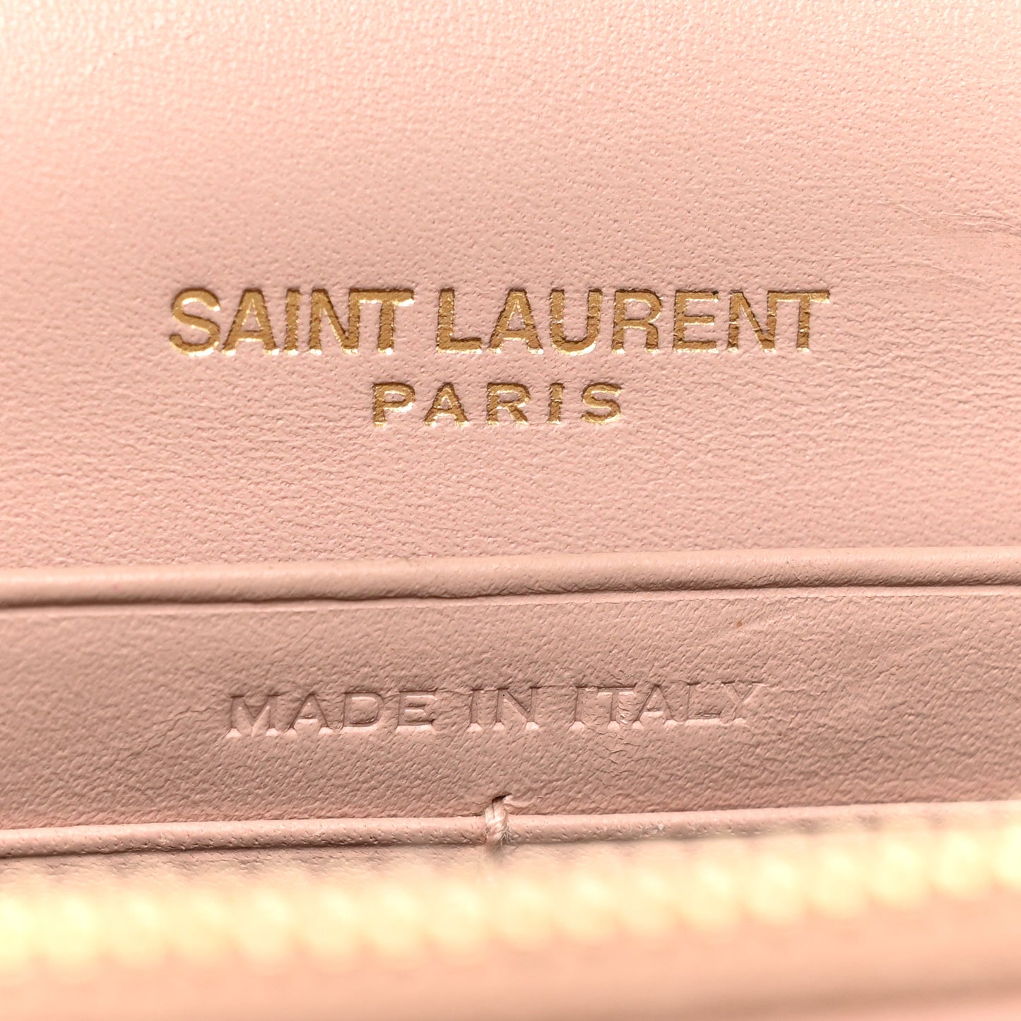 Smooth Calfskin Classic Monogram Kate Tassel Chain Wallet Pale Pink