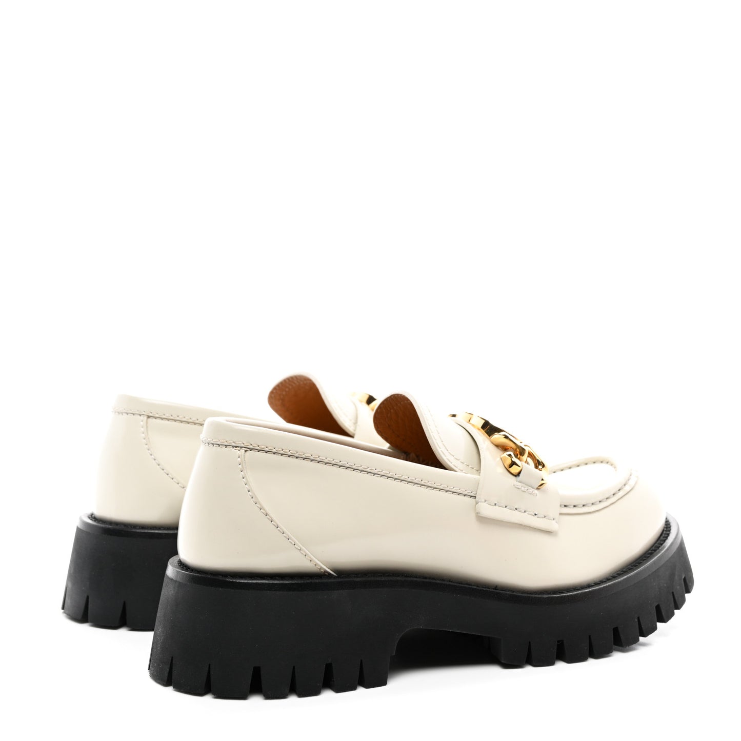 Cordovan Lux Womens Jeanne Platform Lug Sole 30/45mm Loafers 36 White