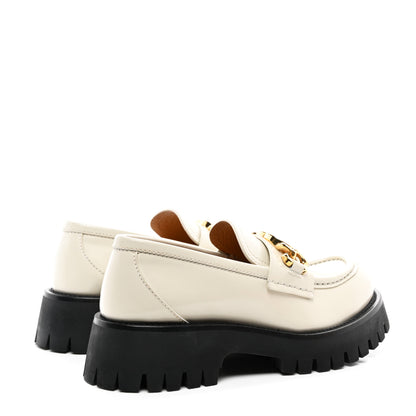 Gucci Cordovan Lux Womens Jeanne Platform Lug Sole 30/45mm Loafers 36 White 4 of 10