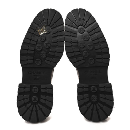 Chanel Calfskin Quilted CC Mocassin Loafers 36.5 Brown 5 of 9