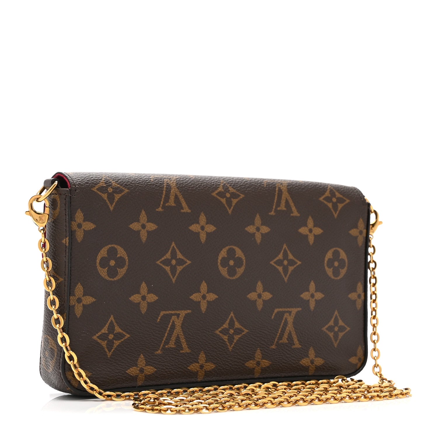 Louis Vuitton Monogram Pochette Felicie Chain Wallet Fuchsia 4 of 11