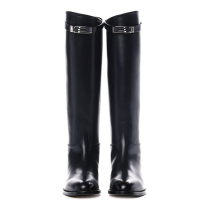 Hermes Box Kelly Jumping Boots 37 Black 2 of 9