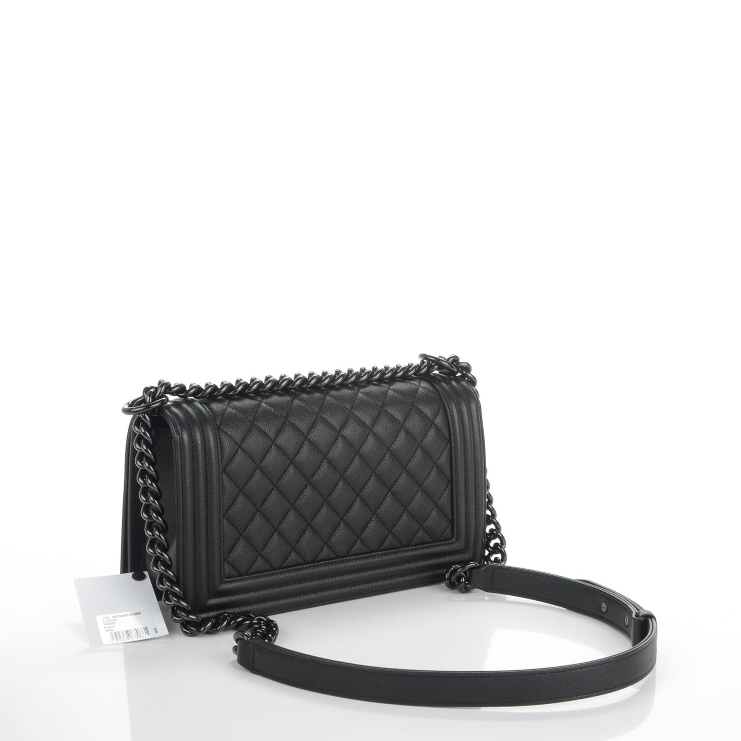 Caviar Quilted Medium Boy Flap So Black
