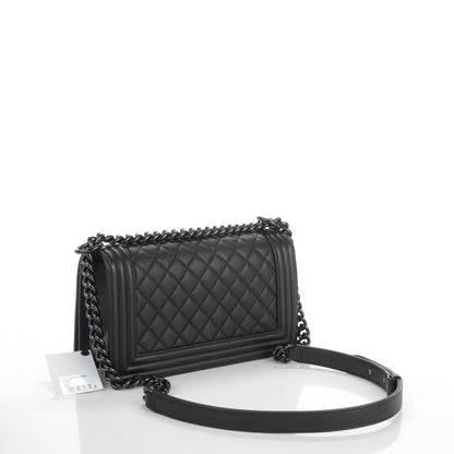 Chanel Caviar Quilted Medium Boy Flap So Black 3 of 7
