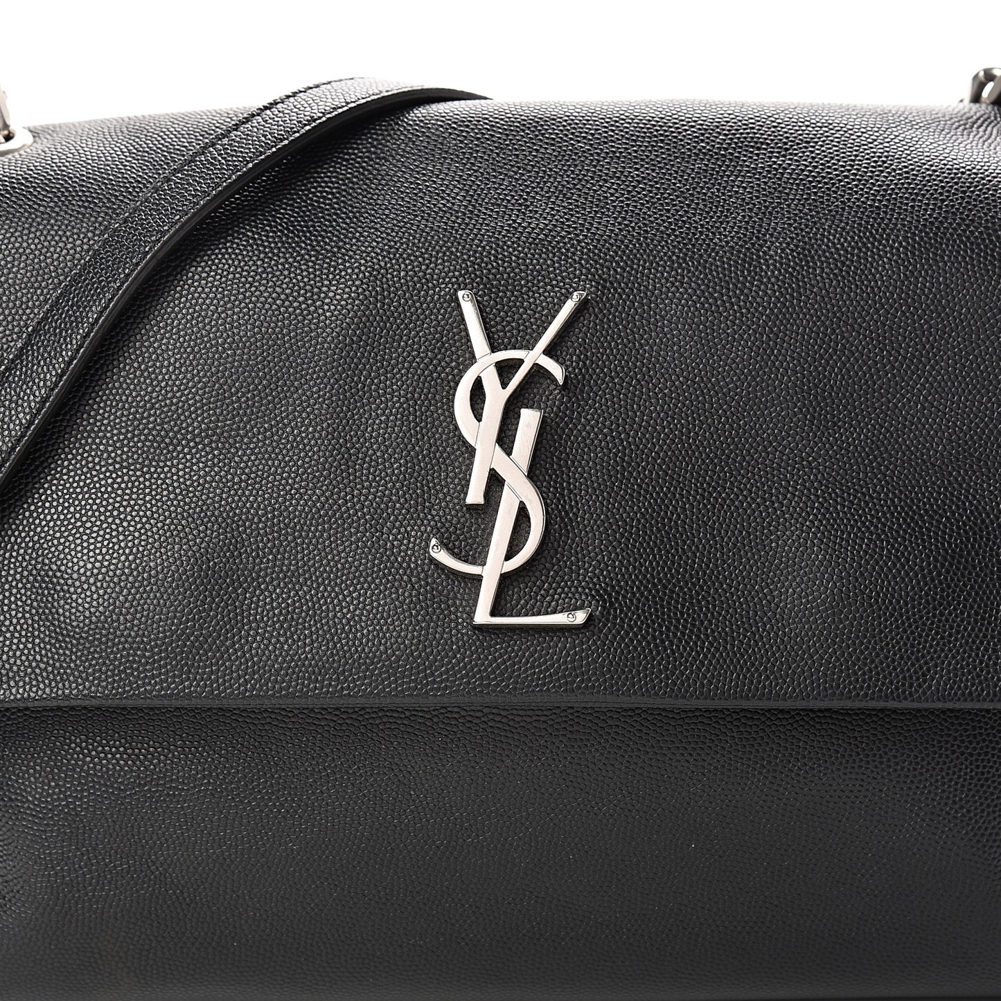 Grain De Poudre Medium West Hollywood Monogram Fold-Over Black