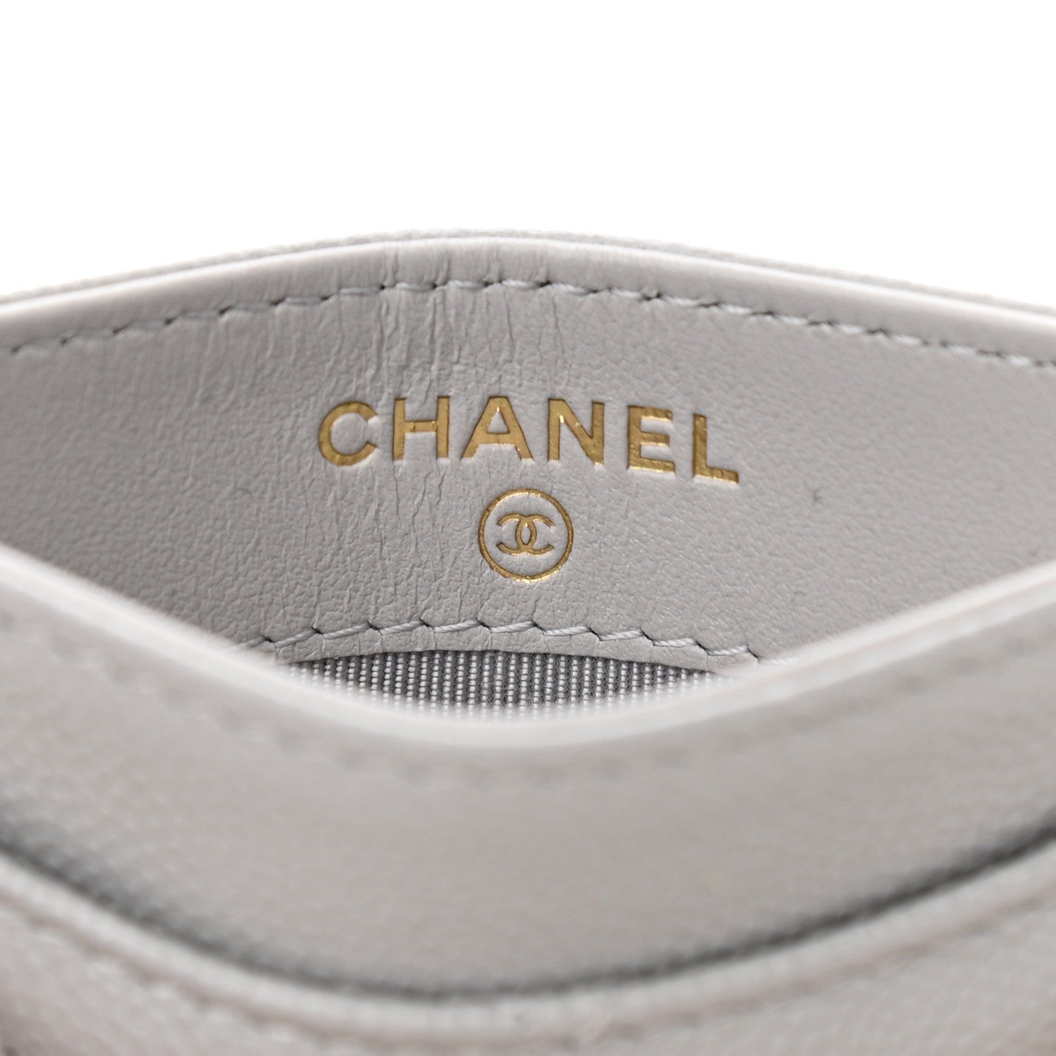 Chanel Caviar Quilted Card Holder Grey 6 of 8