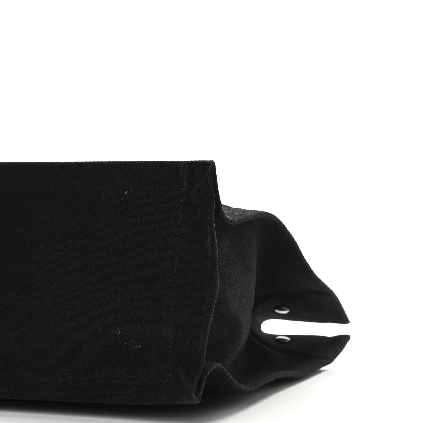 Linen Calfskin Rive Gauche Tote Black