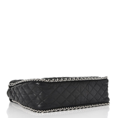 Chanel Washed Lambskin Quilted Maxi Chain Around Flap Black 4 of 9