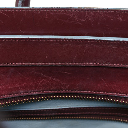 Celine Palmelato Mini Luggage Burgundy Azur Blue 22 of 33