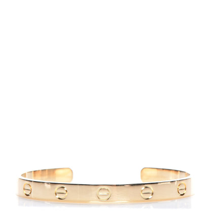 Cartier 18K Yellow Gold LOVE Cuff Bracelet 17 1 of 8