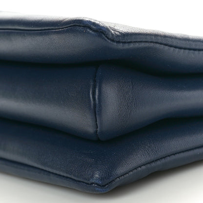 Louis Vuitton Lambskin Embossed Monogram Coussin PM Navy 10 of 11