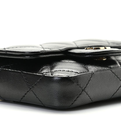 Chanel Lambskin Quilted Chain Belt Bag Black 4 of 11