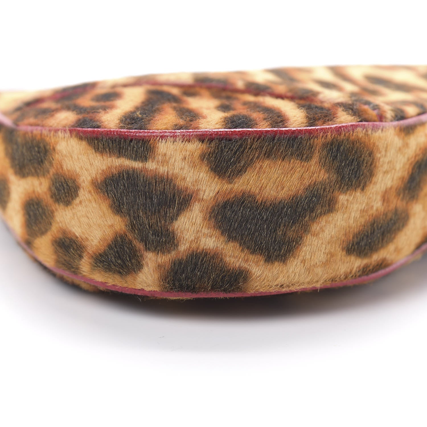 Christian Dior Pony Hair Leopard Mini Saddle Bag Red 9 of 11
