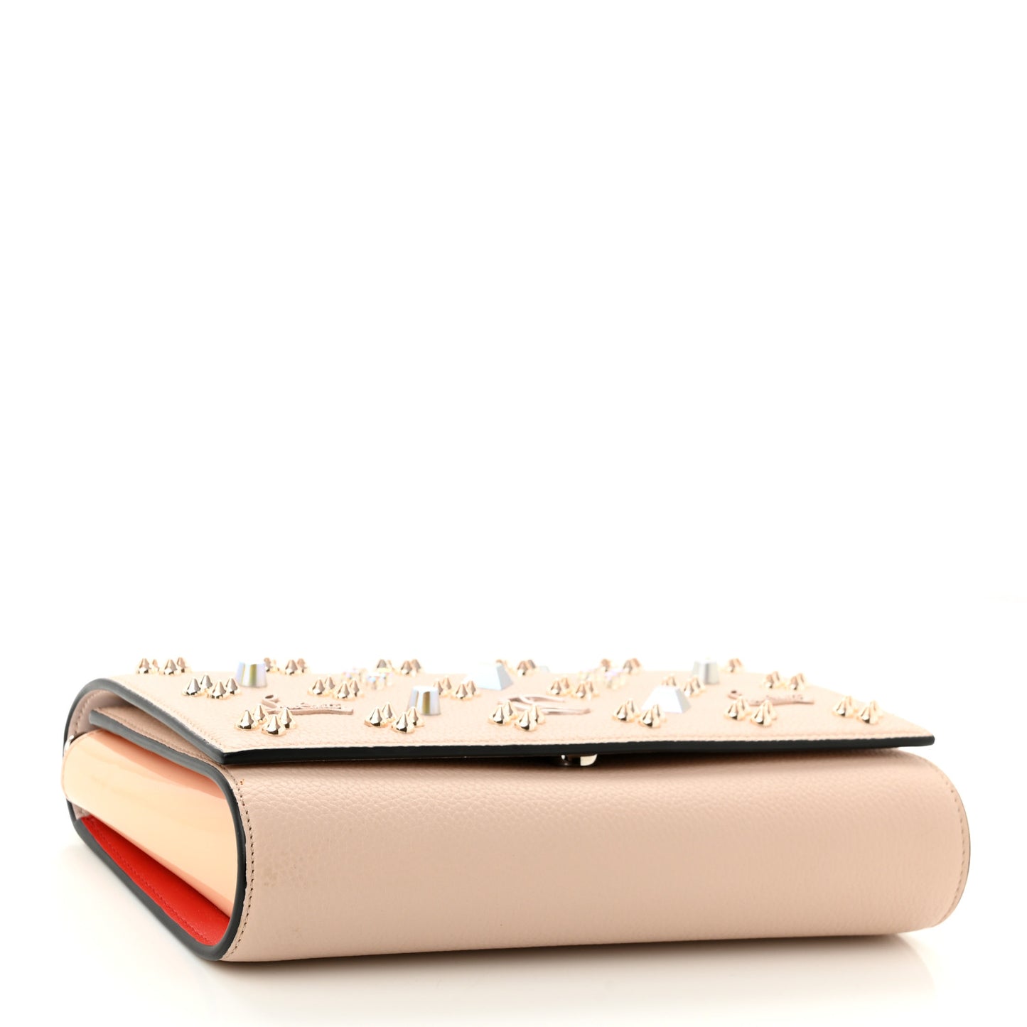 Calfskin Spikes Loubinthesky Paloma Clutch Ballerina